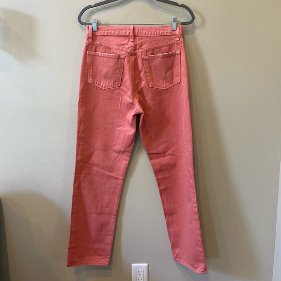 J Brand Jules High Rise Straight Leg Coral Jeans in Portal Raze Women’s Size 27 - Picture 2 of 8